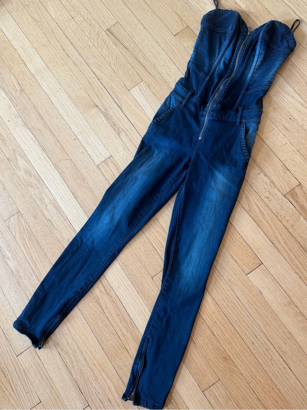 Guess Dark Blue Denim Jumpsuit